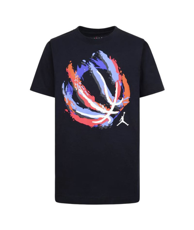 Camiseta Jordan Jdb Bball Fire Ss Infantil Negro