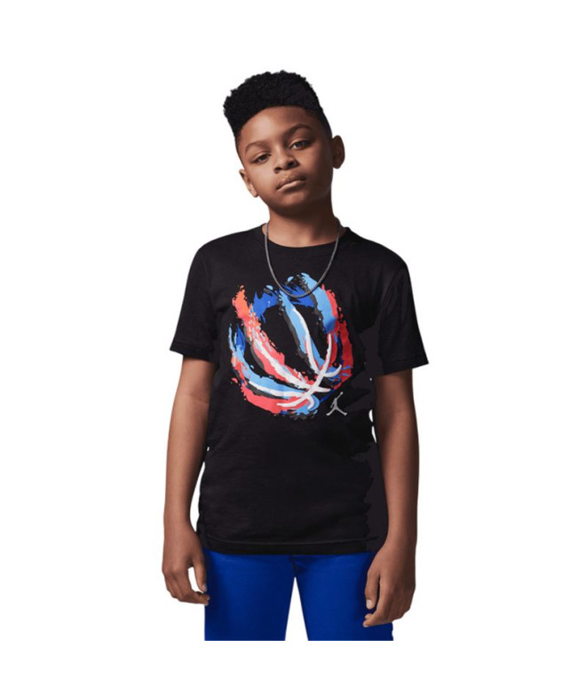 Camiseta Jordan Jdb Bball Fire Ss Infantil Negro