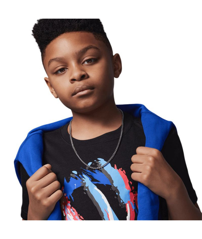 Camiseta Jordan Jdb Bball Fire Ss Infantil Negro