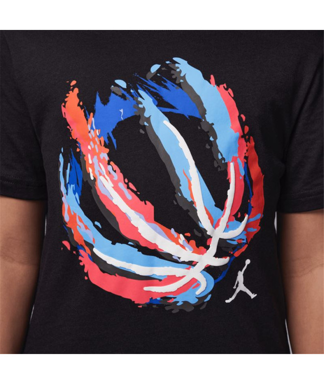 Camiseta Jordan Jdb Bball Fire Ss Infantil Negro