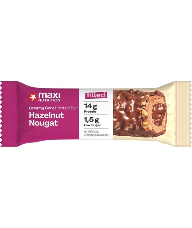Barrita Maxi Nutrition Creamy Core Avellana y Turrón 45g