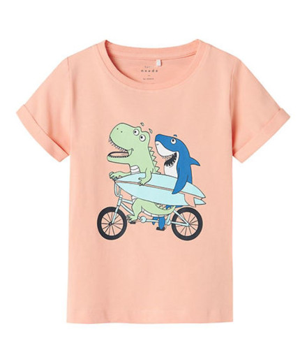Camiseta name it Nmmvux Infantil Peach Pearl