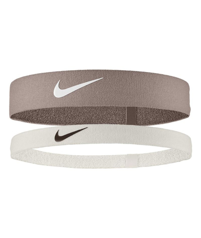 Cinta de Pelo de Fitness Nike Flex Headband Marrón/Blanco