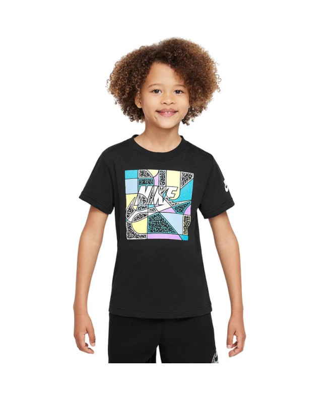 Camiseta Nike Nkb Futura Block Infantil Negro