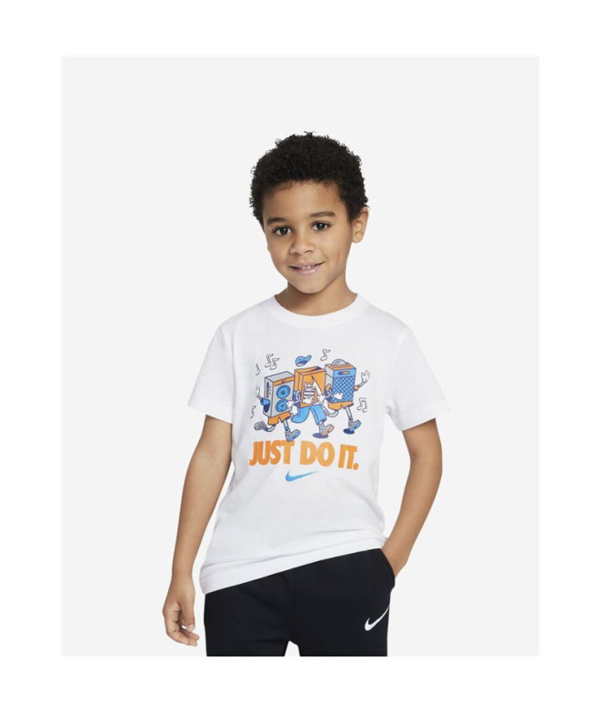 Camiseta Nike Nkb Music Boxy Pals Ss Tee Infantil Blanco