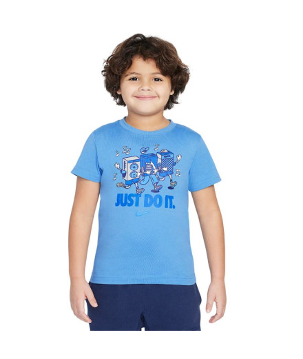T-shirt Nike Nkb Music Boxy Pals Ss Tee Enfant Bleu