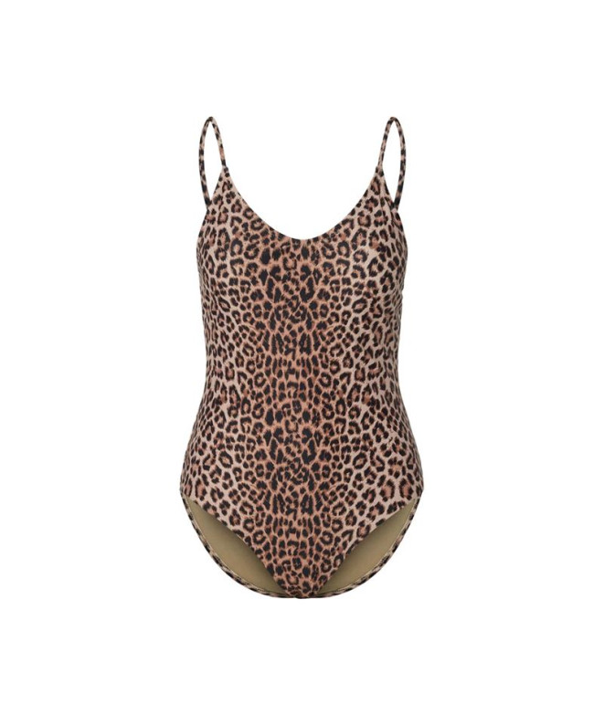Bañador Pieces Pcbaomi Swimsuit Bc Mujer Negro/Leo