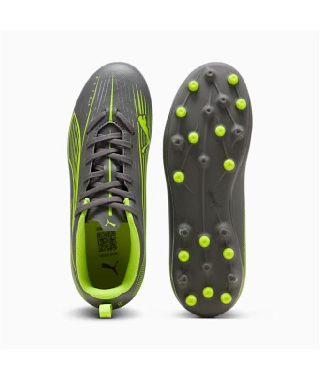 Botas de fútbol Puma Ultra 5 Play Mg Gris Infantil