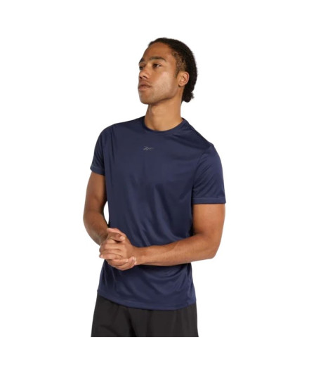 Camiseta Reebok Id Train Ss Tech Homem Azul Marinho Camiseta Reebok Id Train Ss Tech Homem Azul Marinho