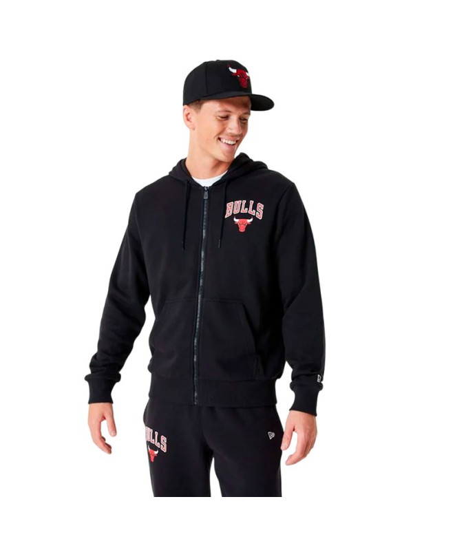 Sudadera New Era NBA ESSENTLS FZ Chicago Bulls BLKFDR Hombre