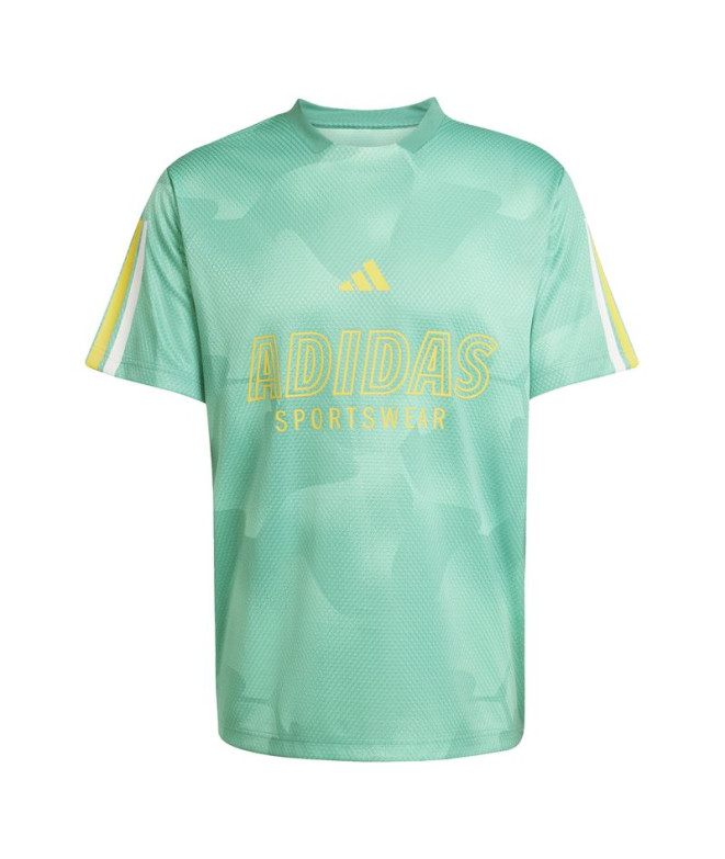 Camiseta adidas Tiro Np Hombre Verde/Blanco