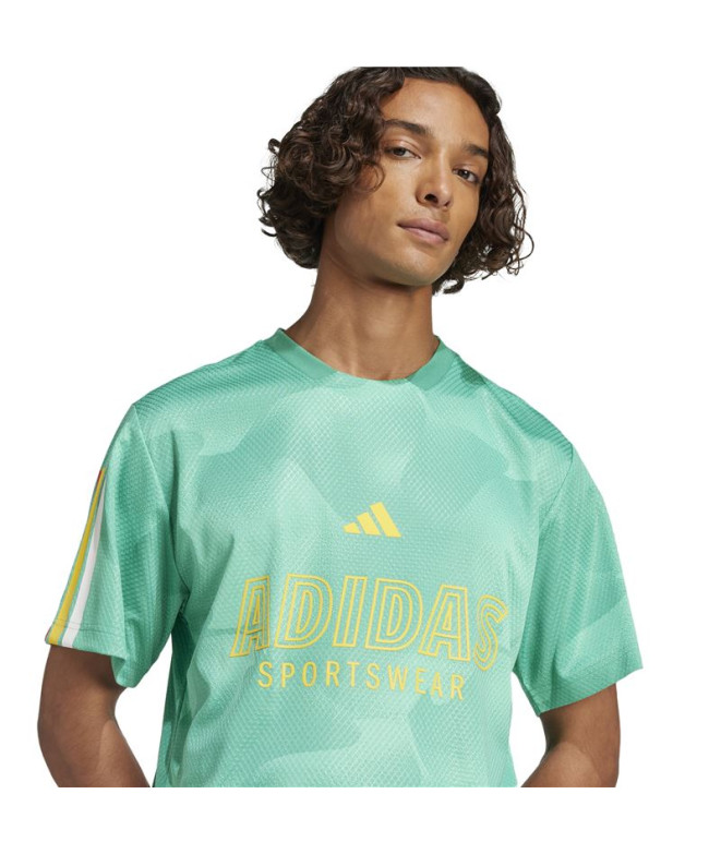 Camiseta adidas Tiro Np Hombre Verde/Blanco