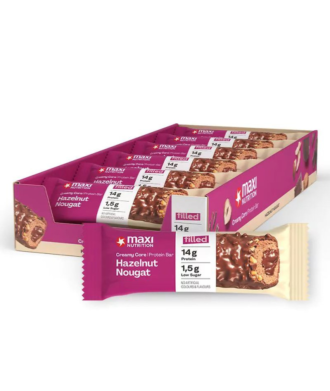Barrita Maxi Nutrition Creamy Core Bars Hazelnut Nougat 45g