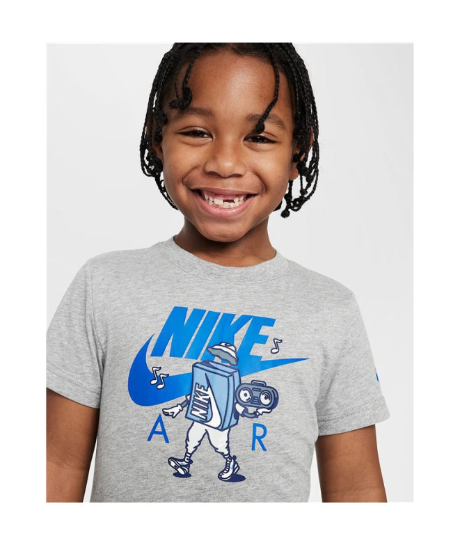 Camiseta Nike Nkb Nike Air Boxy Infantil Cinza