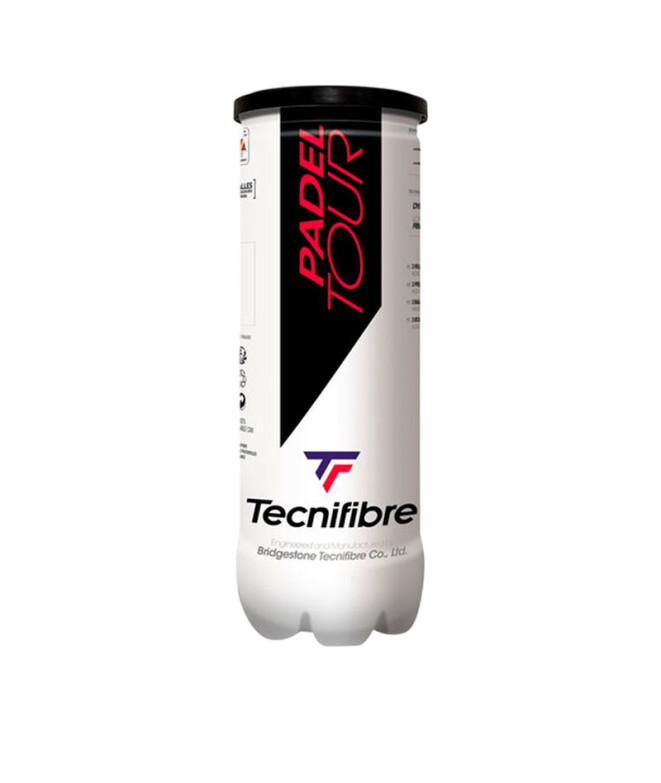 Tubo de pelotas pádel Tecnifibre Tour 3 pelotas