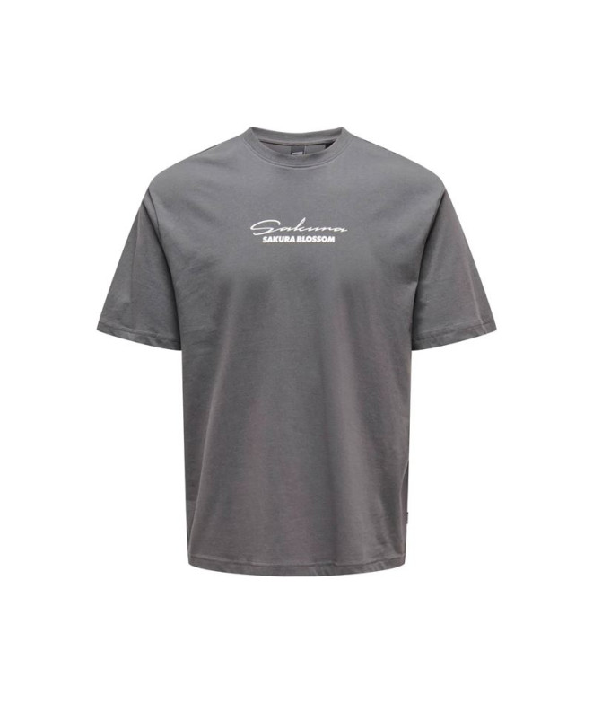 Camiseta Only & Sons Onskeane Rlx Ss Print Tee Noos Hombre Magnet Print:Sakura Blossom