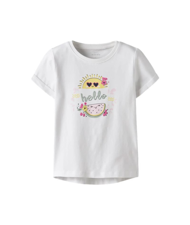 Camiseta name it Nmfvix Infantil Bright Blanco