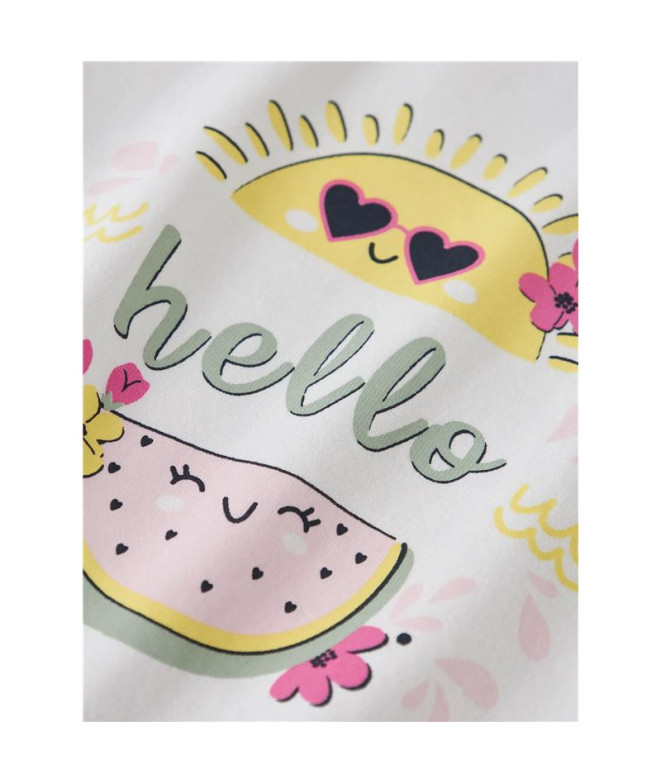 Camiseta name it Nmfvix Infantil Bright Blanco