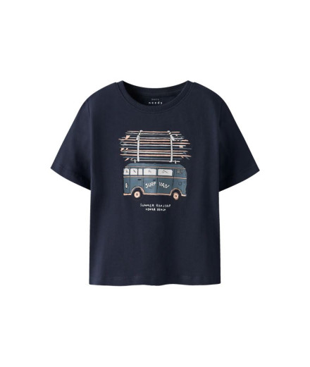 Camiseta nomeie-a Nmmvagno Loose Infantil Navy Blazer