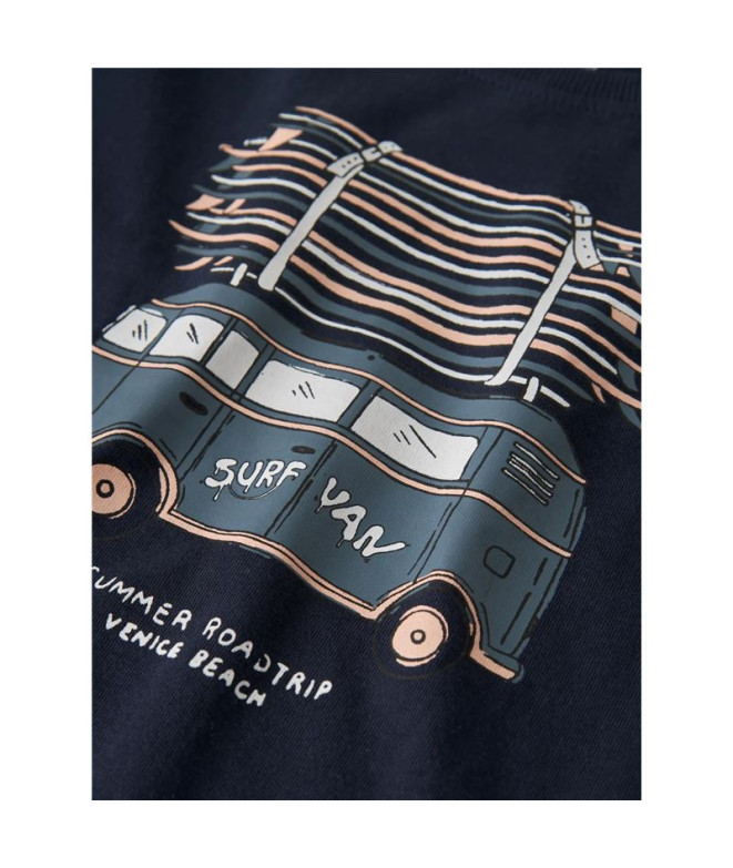 Camiseta nomeie-a Nmmvagno Loose Infantil Navy...