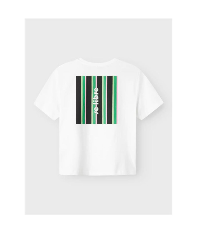 T-shirt Name it Nkffalaura Ss Enfant Blanc/Vert
