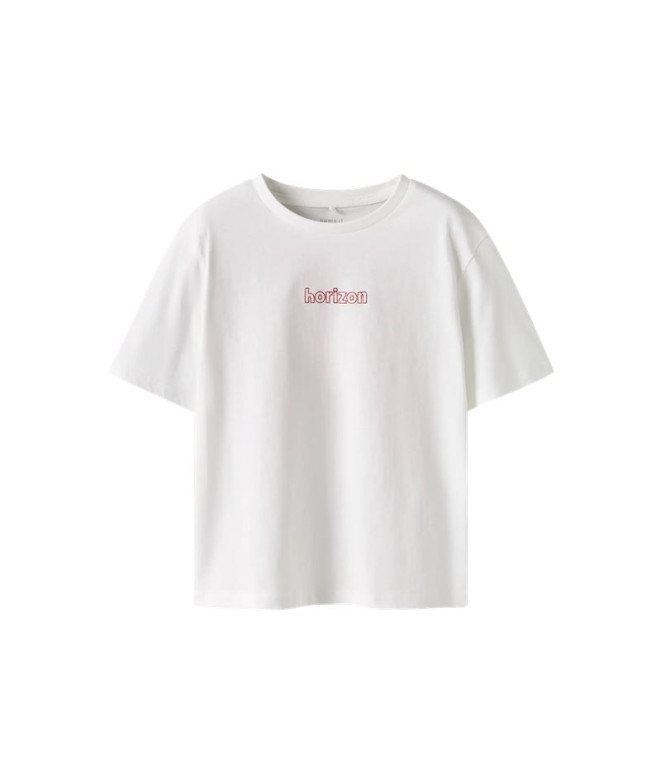 T-shirt Name it Nkffalaura Ss Enfant Blanc/Rouge