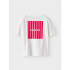 Camiseta Name it Nkffalaura Ss Infantil Branco/Vermelho