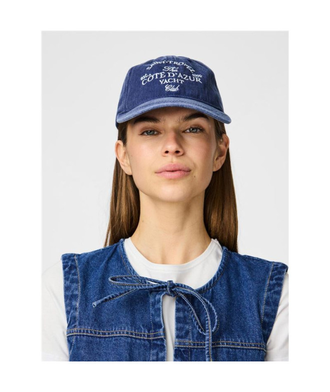 Casquette Pieces Pclihilda Cap Box Bel Air Bleu