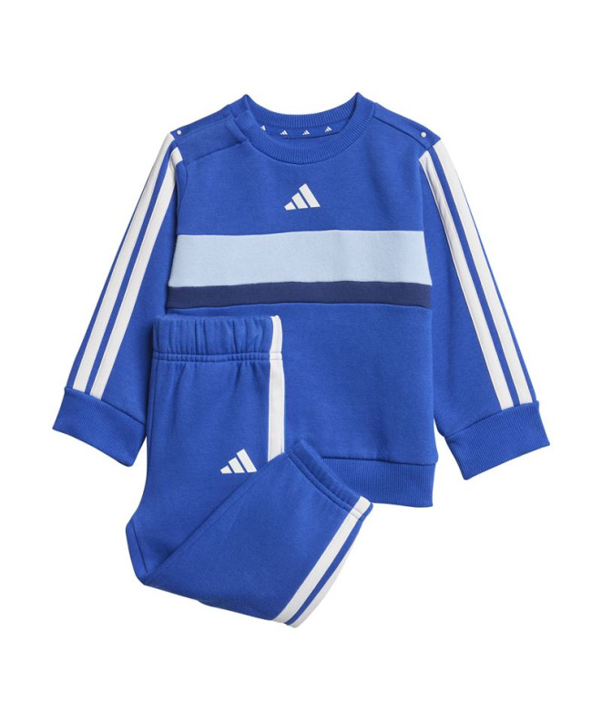 Conjunto adidas I 3Bandas Tib Fl Set Bebés Azul/Blanco