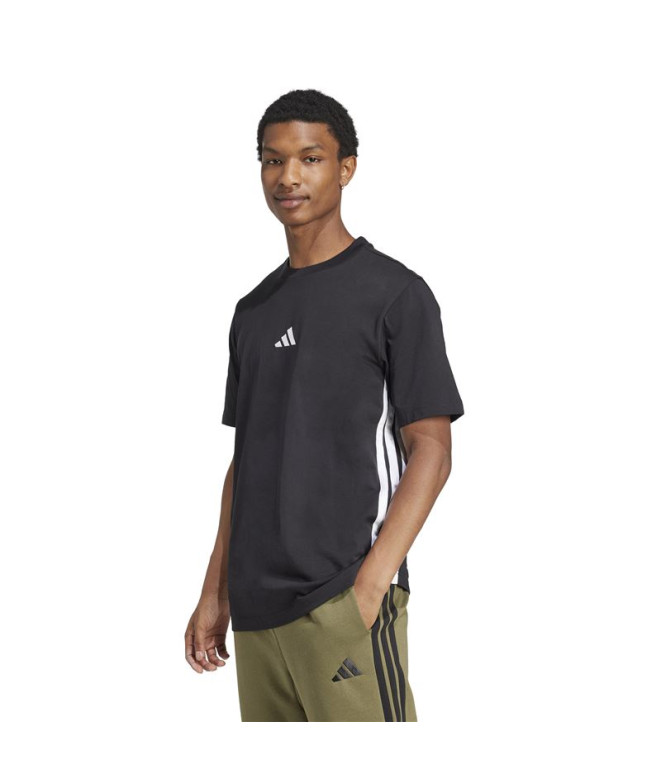 Camiseta adidas 3Bandas Sj Homem Preto/Branco