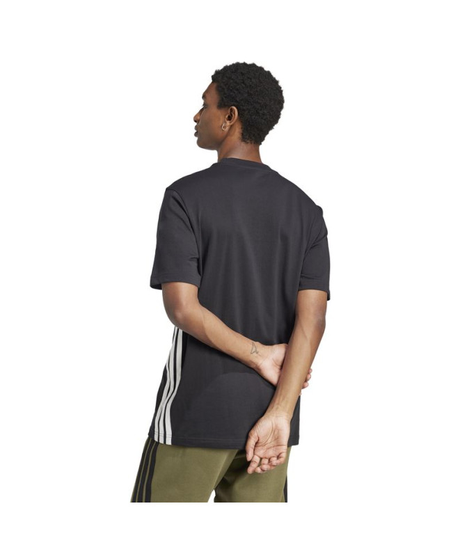 Camiseta adidas 3Bandas Sj Homem Preto/Branco