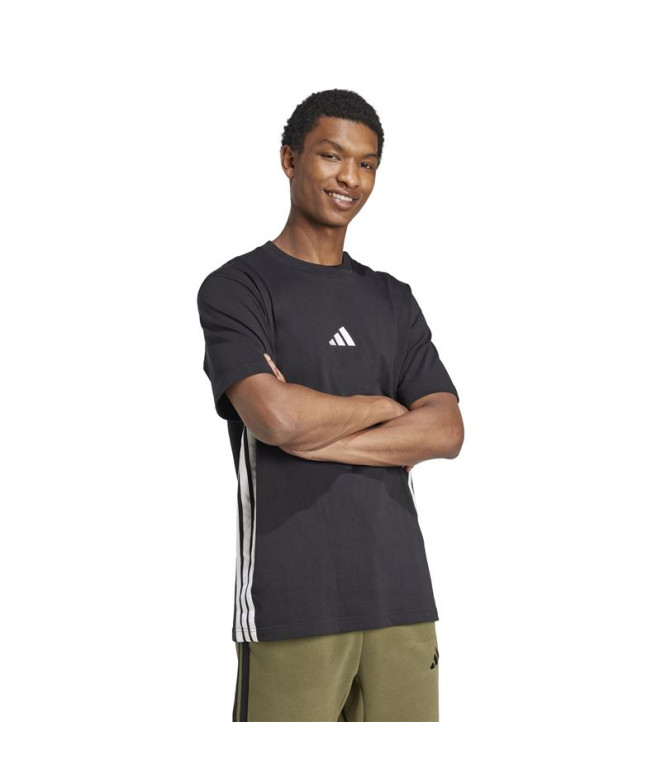 Camiseta adidas 3Bandas Sj Homem Preto/Branco