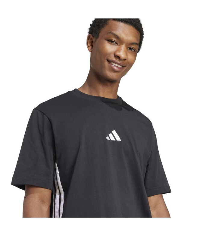 Camiseta adidas 3Bandas Sj Homem Preto/Branco