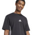 Camiseta adidas 3Bandas Sj Homem Preto/Branco