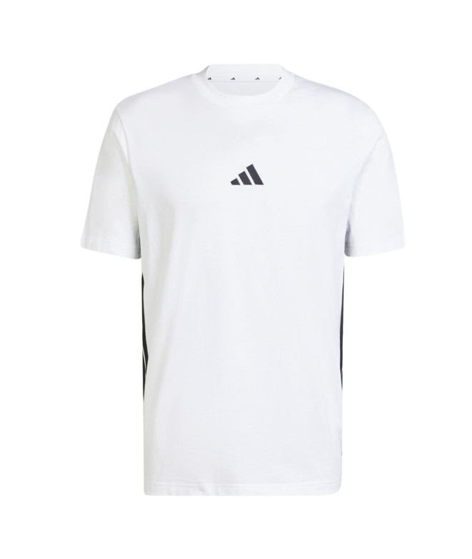 Camiseta adidas 3 Bandas Sj Hombre Blanco/Negro