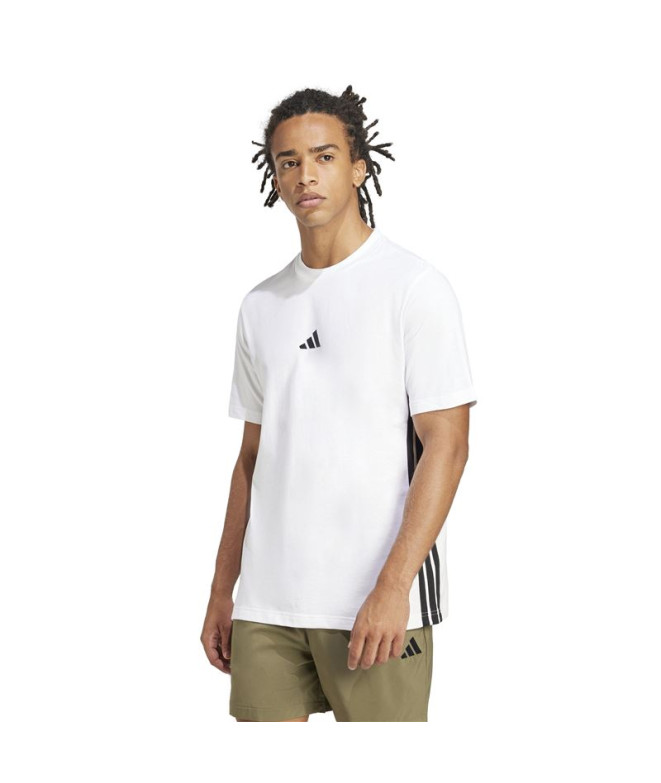 Camiseta adidas 3 Bandas Sj Hombre Blanco/Negro