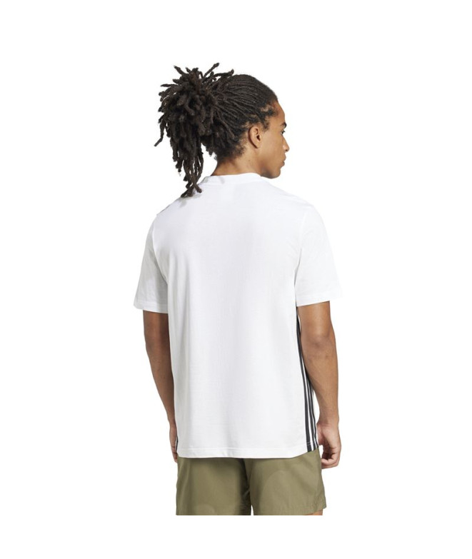 T-shirt adidas 3 Bandes Sj Homme Blanc/Noir