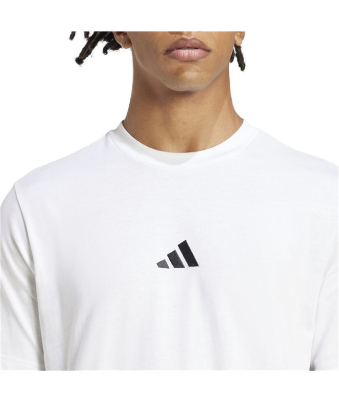 Camiseta adidas 3 Bandas Sj Homem Branco/Preto