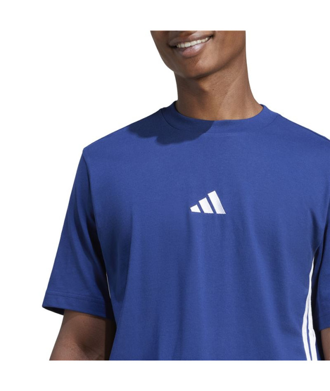 T-shirt adidas 3 Bandes Sj Homme Bleu Foncé/Blanc