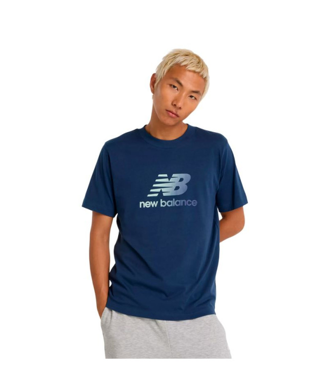 Camiseta New Balance Sport Essentials Gradient Logo Hombre Azul Marino