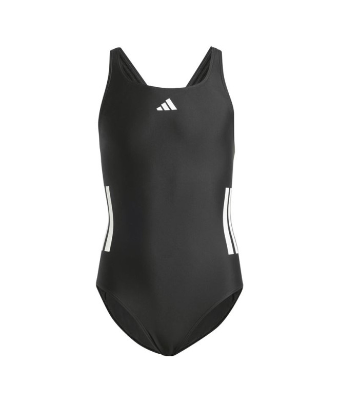 Fato de banho de Natação adidas 3Bandas Bld Swimsuit Menina Preto/Branco