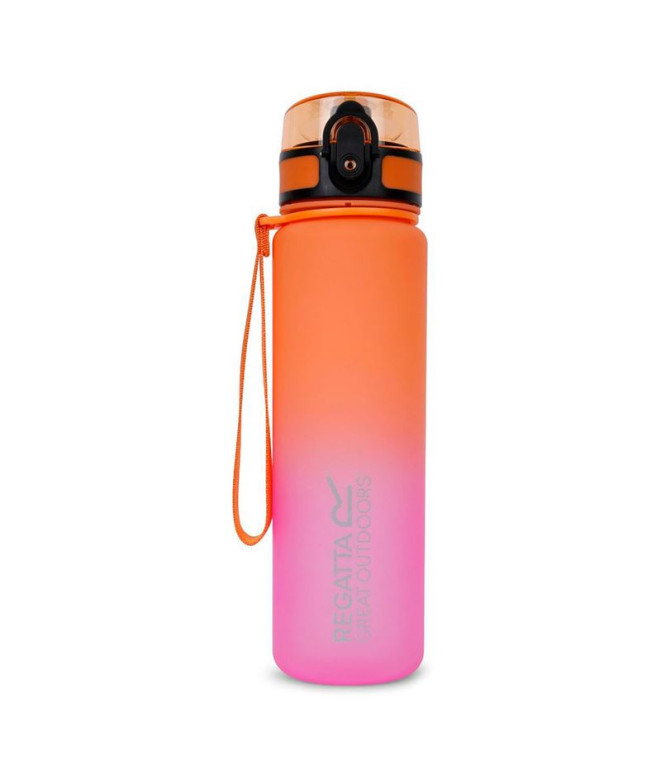 Botella Regatta 0.6L Tritan Flip Naranja/Rosa