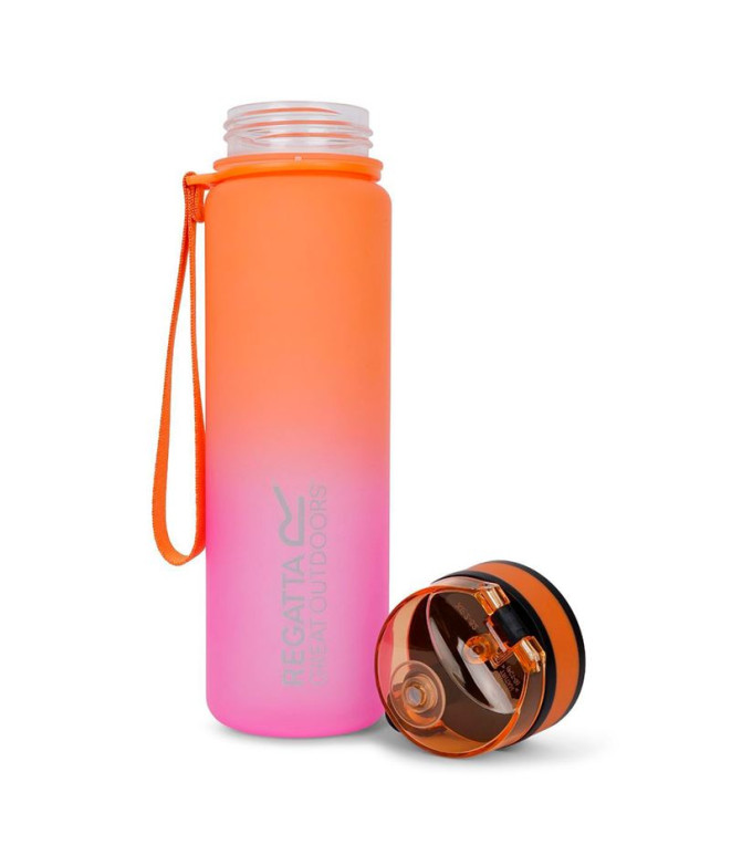 Botella Regatta 0.6L Tritan Flip Naranja/Rosa