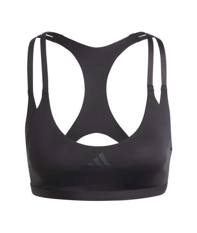 Sujetador Deportivo adidas Aeroimpact Luxe Training Light Support Mujer Negro