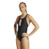 Fato de banho de Natação adidas 3 Bandas Mid Suit Mulher Preto/Branco