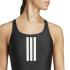 Maillot de bain de Natation adidas 3 Bandes Mid Suit Femme Noir/Blanc