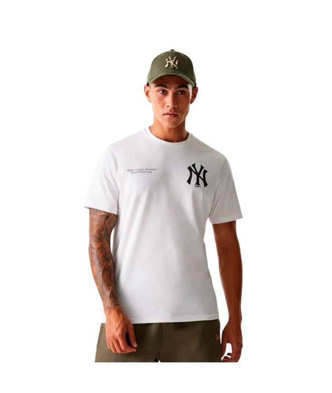 Camiseta New Era Mlb Arch Grphc Reg Neyyan Ofw Hombre Blanco