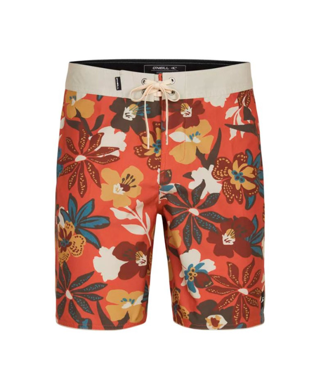 Bañador O'Neill Hyperfreak Mysto Scallop 19" Boardshorts Hombre Rojo