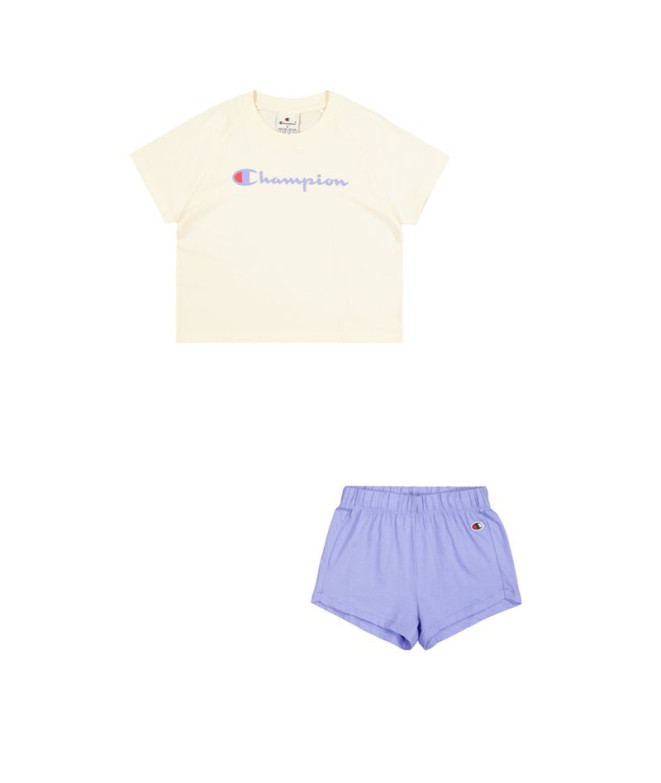 Conjunto Champion Niña Marfil/Lila