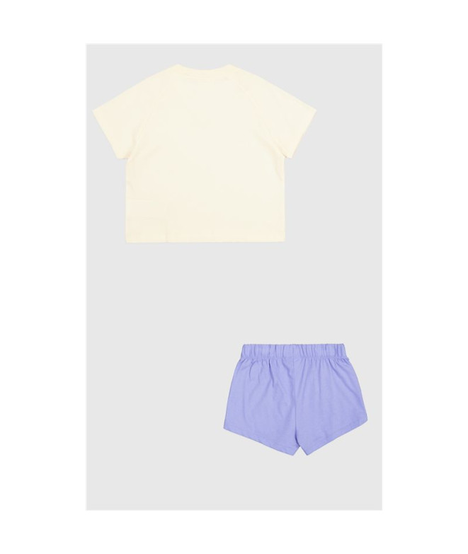Conjunto Champion Menina Marfim/Lilás